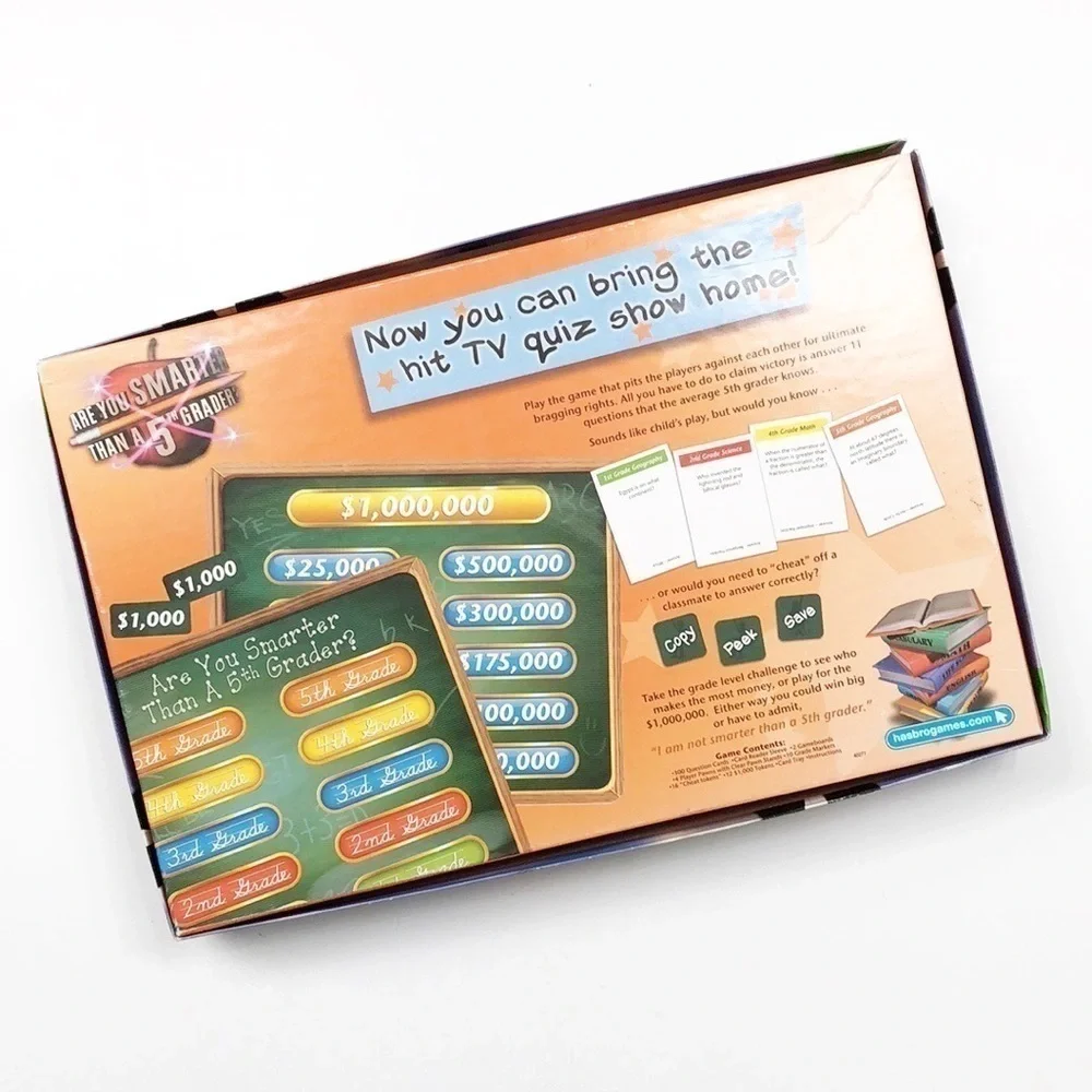 Are You Smarter Than a 5th Grader Quiz Show Game, 2nd Edition